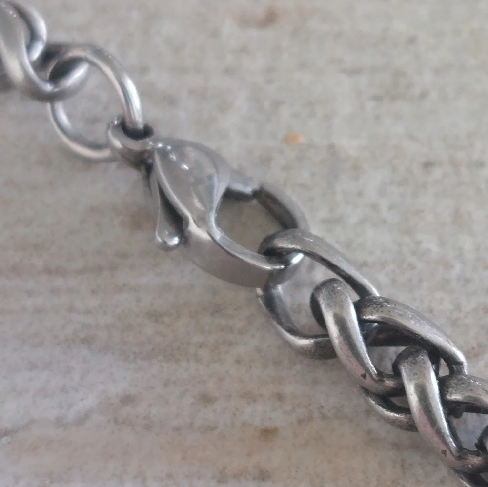 Stainless Steel Spiga Wheat Chain Necklace, 24